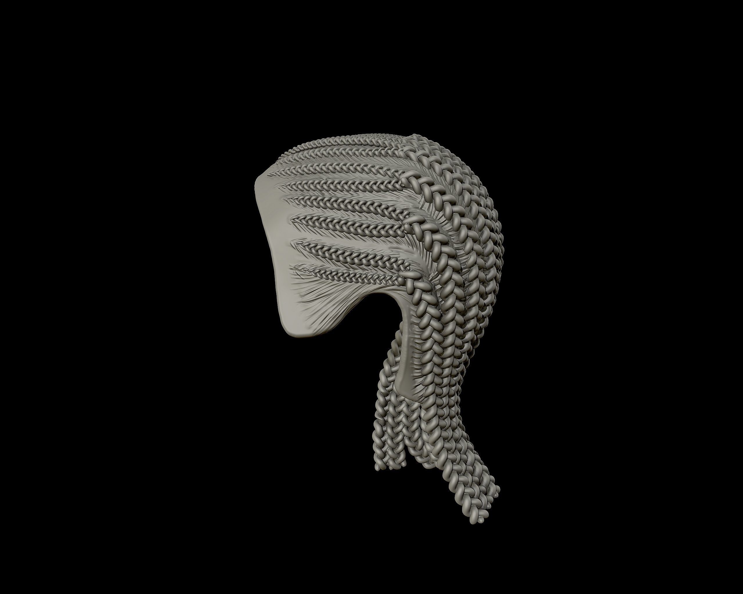 Braid Hairstyle 02 3D print model_12