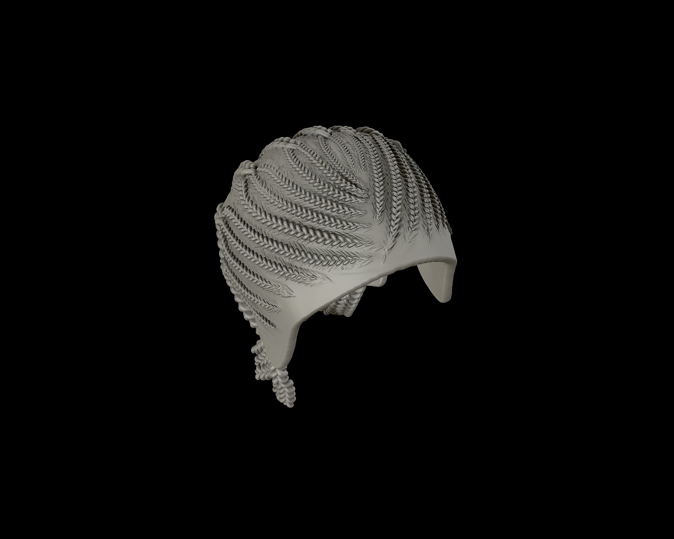 Braid Hairstyle 02 3D print model_19