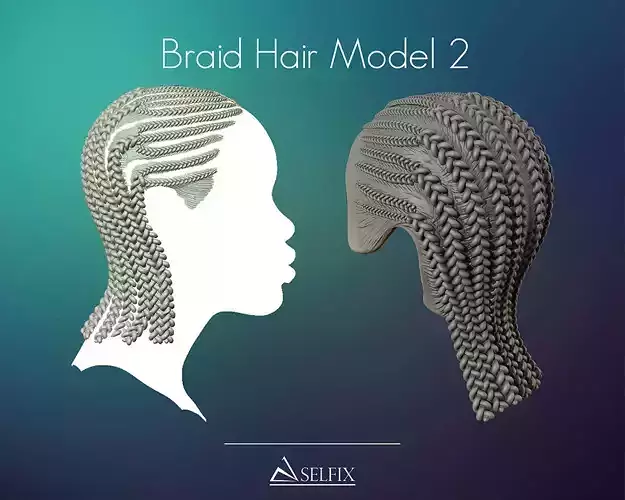 Braid Hairstyle 02 3D print model