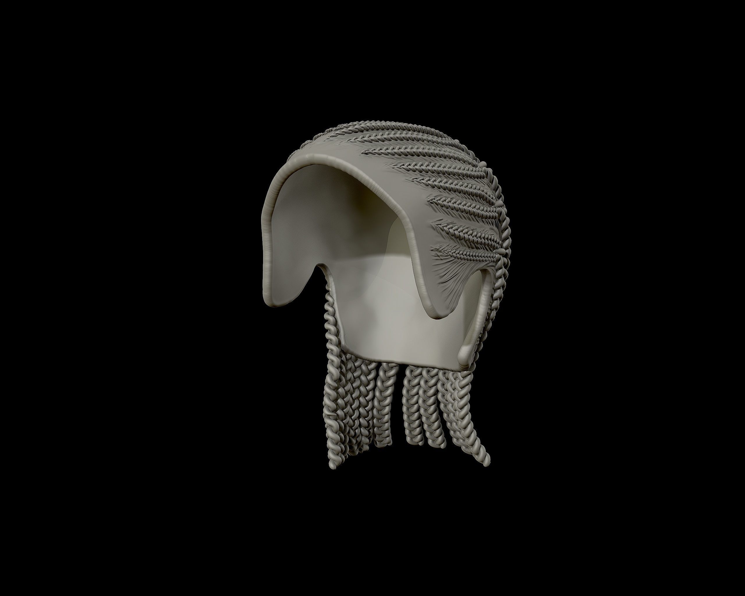Braid Hairstyle 02 3D print model_9