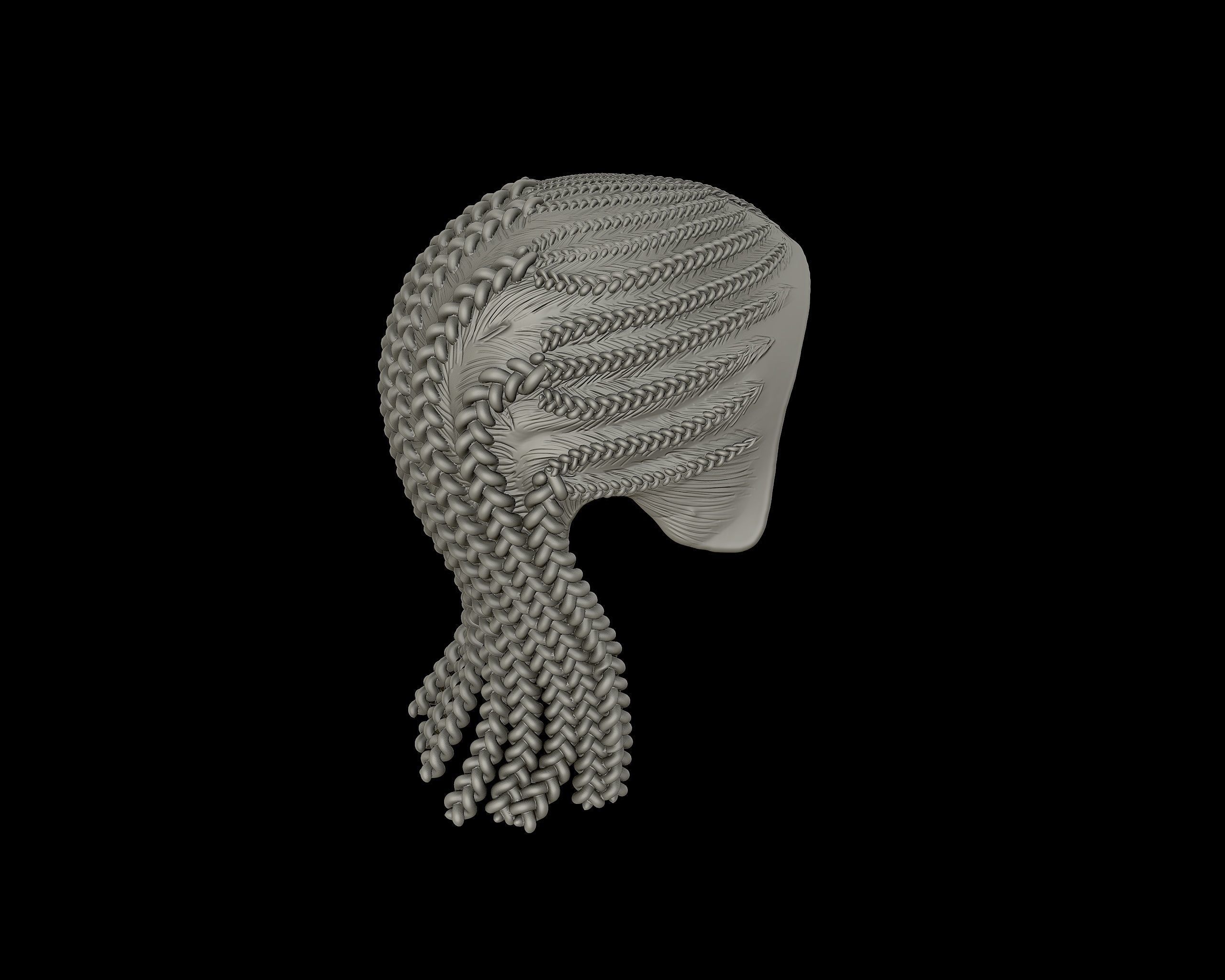 Braid Hairstyle 02 3D print model_17