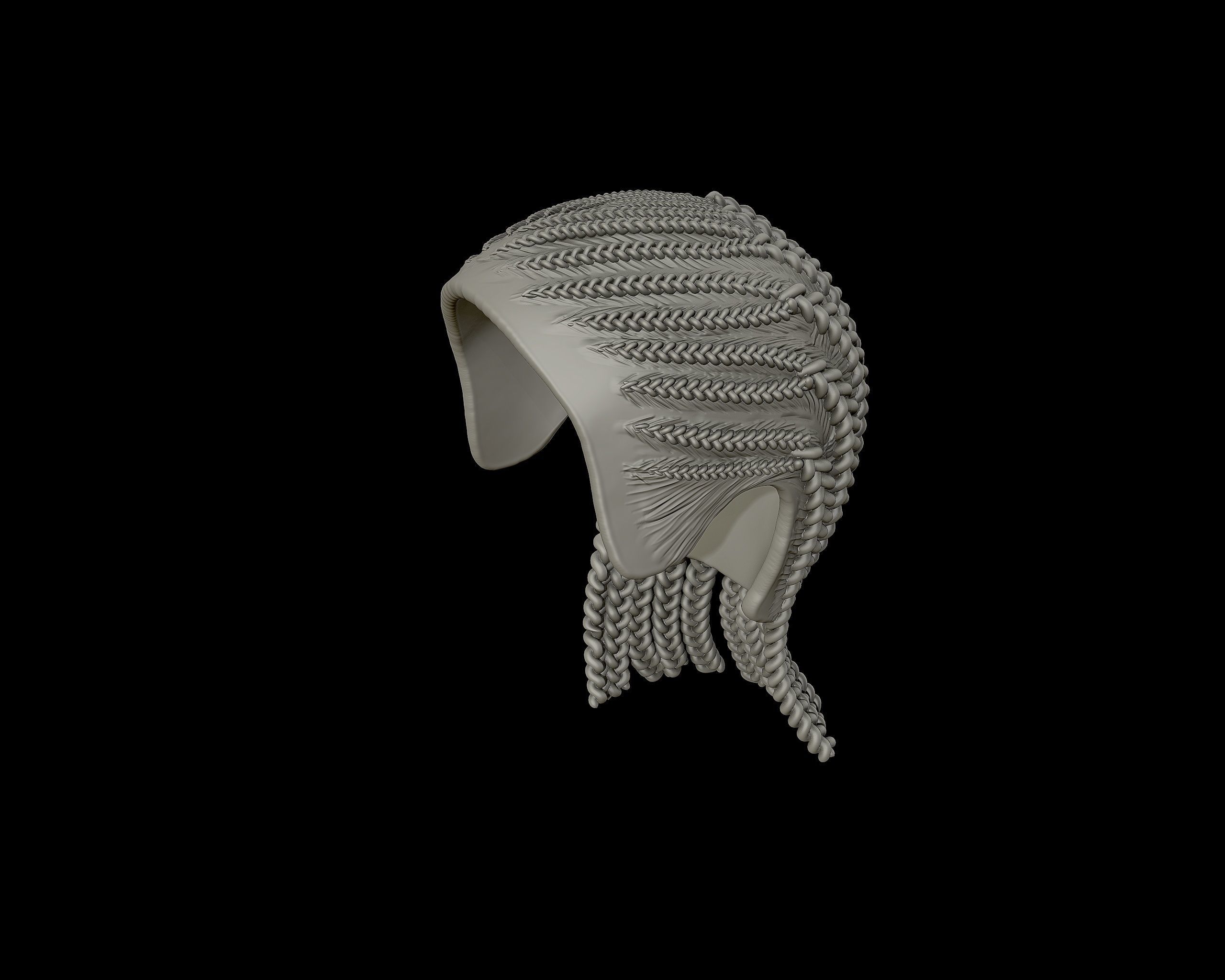 Braid Hairstyle 02 3D print model_11