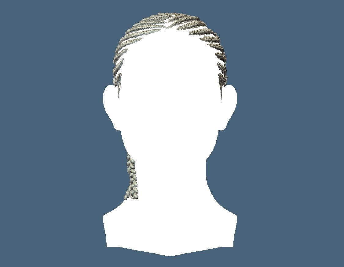 Braid Hairstyle 02 3D print model_2