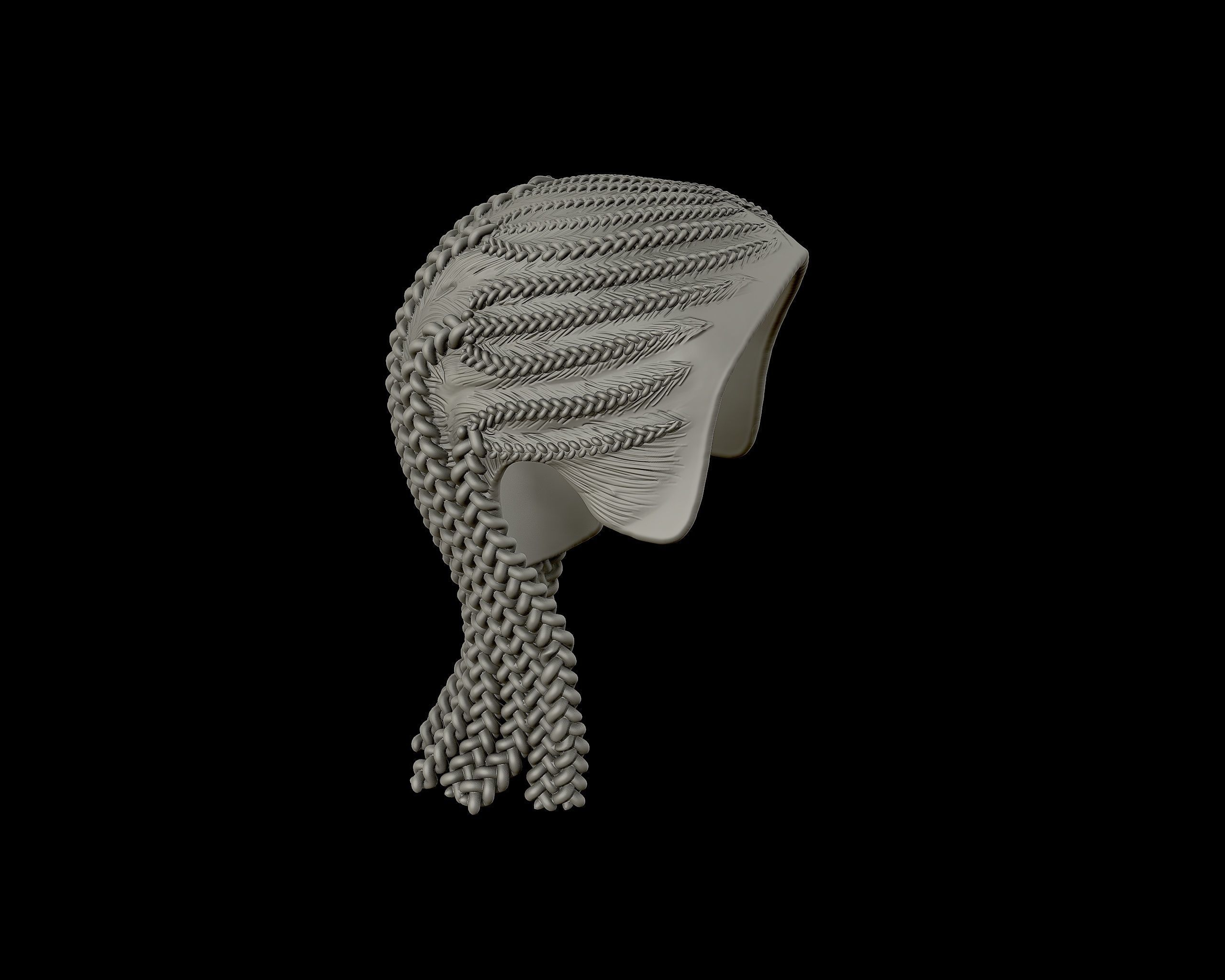 Braid Hairstyle 02 3D print model_18