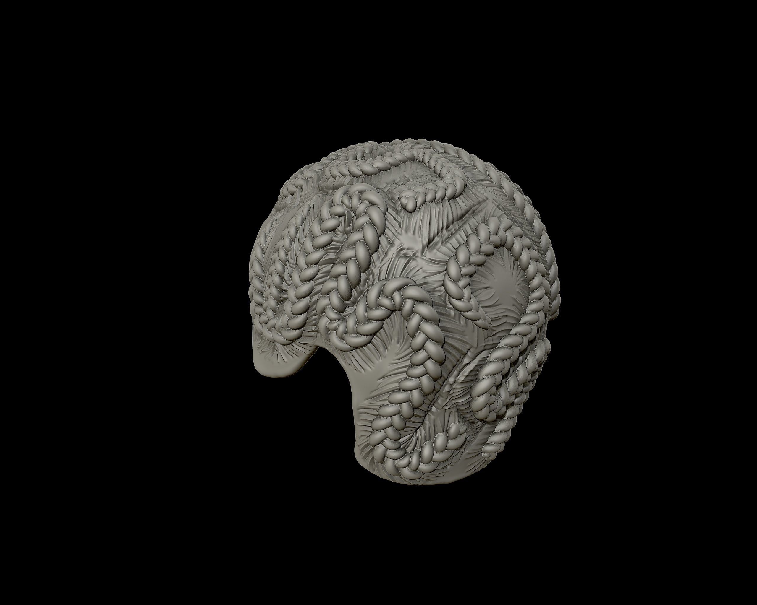 Braid Hairstyle 03 3D print model_15