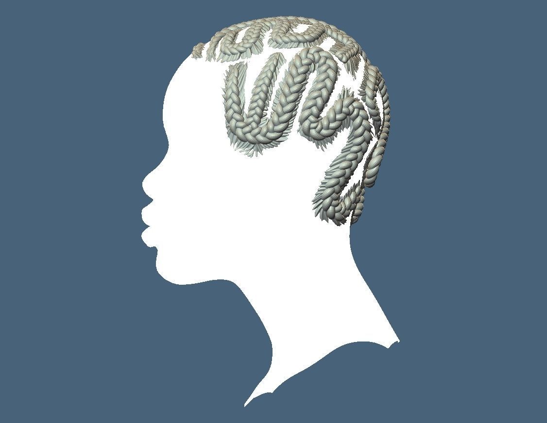 Braid Hairstyle 03 3D print model_3