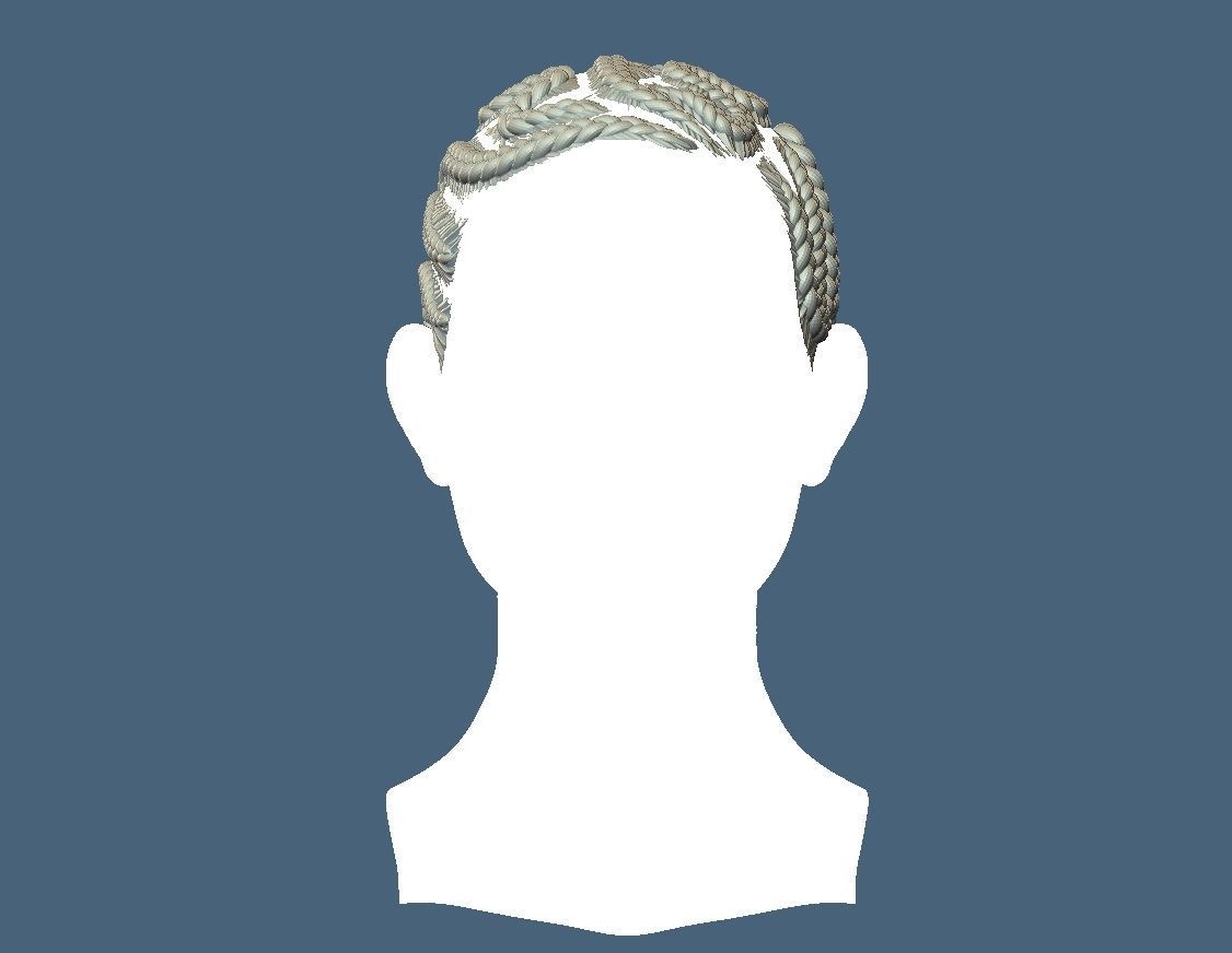 Braid Hairstyle 03 3D print model_2