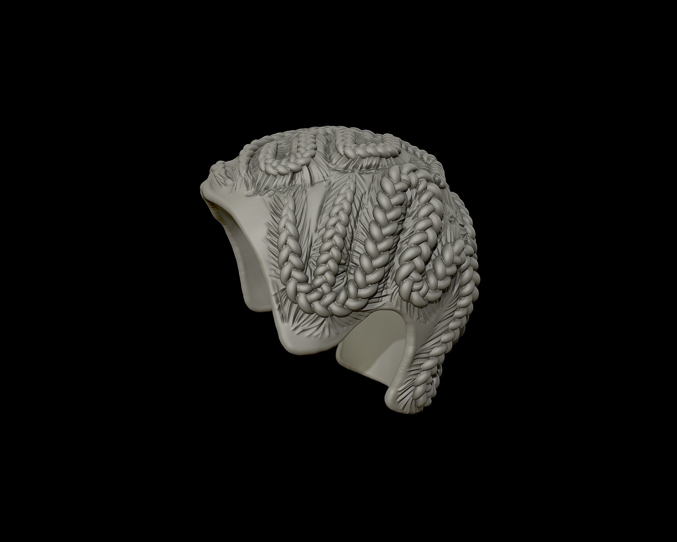 Braid Hairstyle 03 3D print model_13