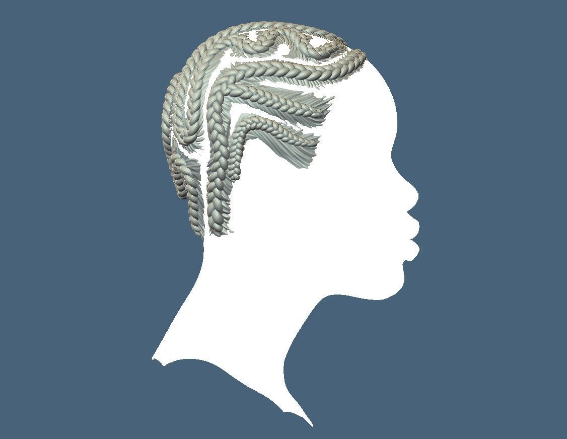 Braid Hairstyle 03 3D print model_5