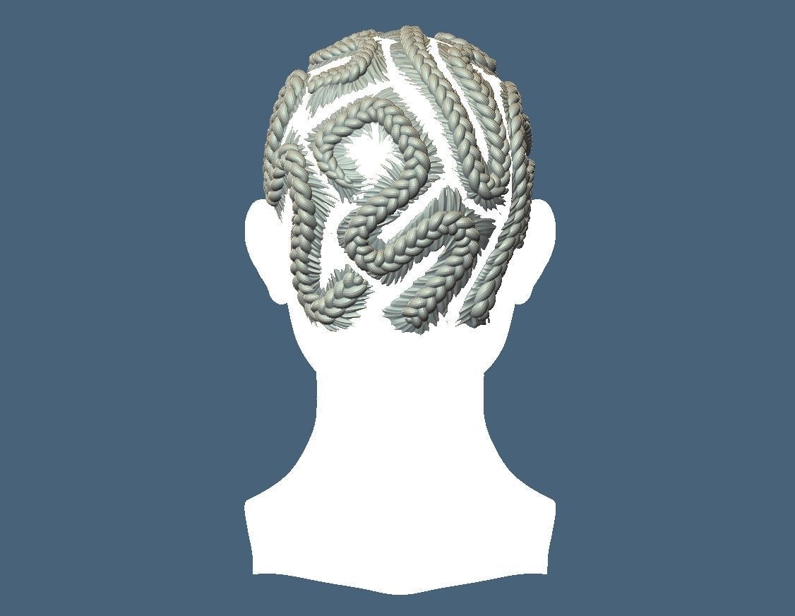 Braid Hairstyle 03 3D print model_4
