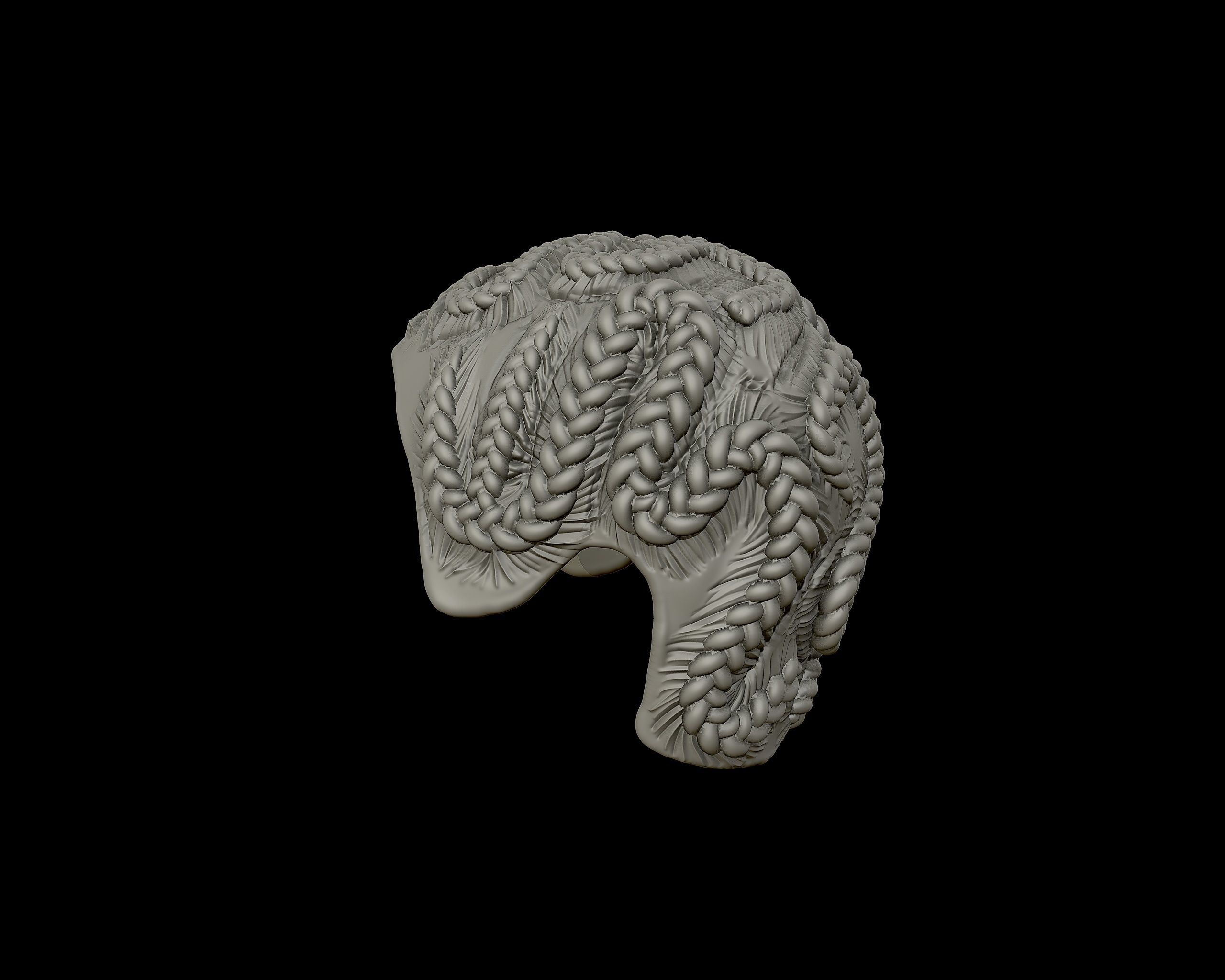 Braid Hairstyle 03 3D print model_14