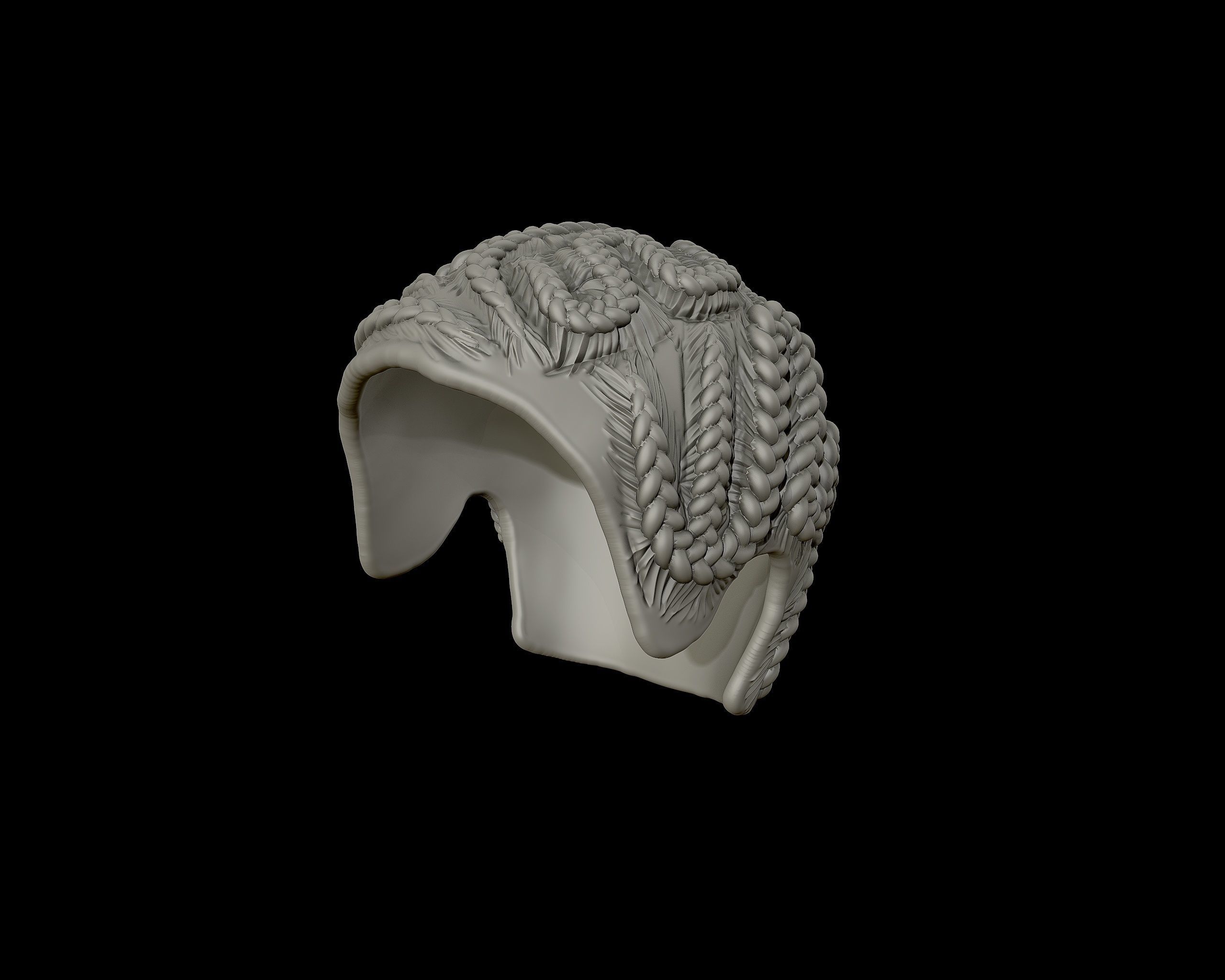 Braid Hairstyle 03 3D print model_11