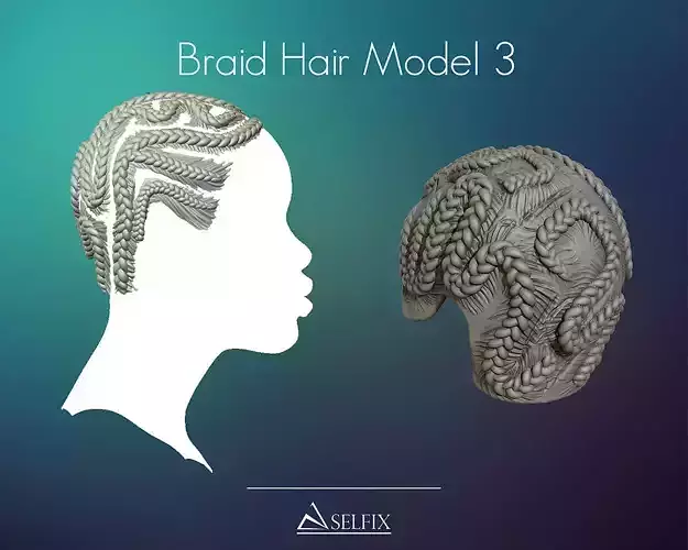 Braid Hairstyle 03 3D print model