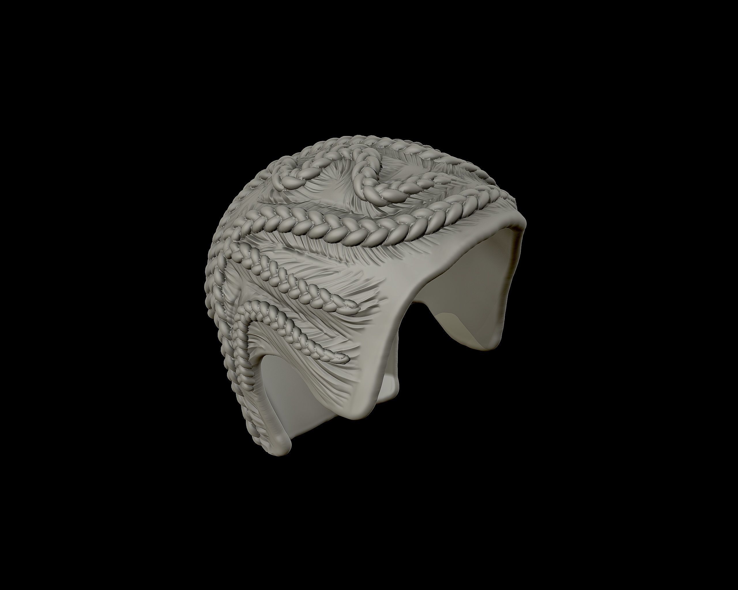 Braid Hairstyle 03 3D print model_18