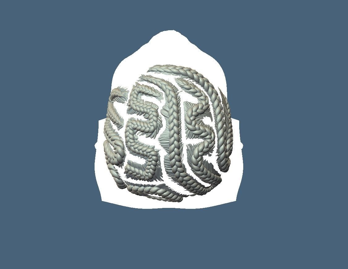 Braid Hairstyle 03 3D print model_6