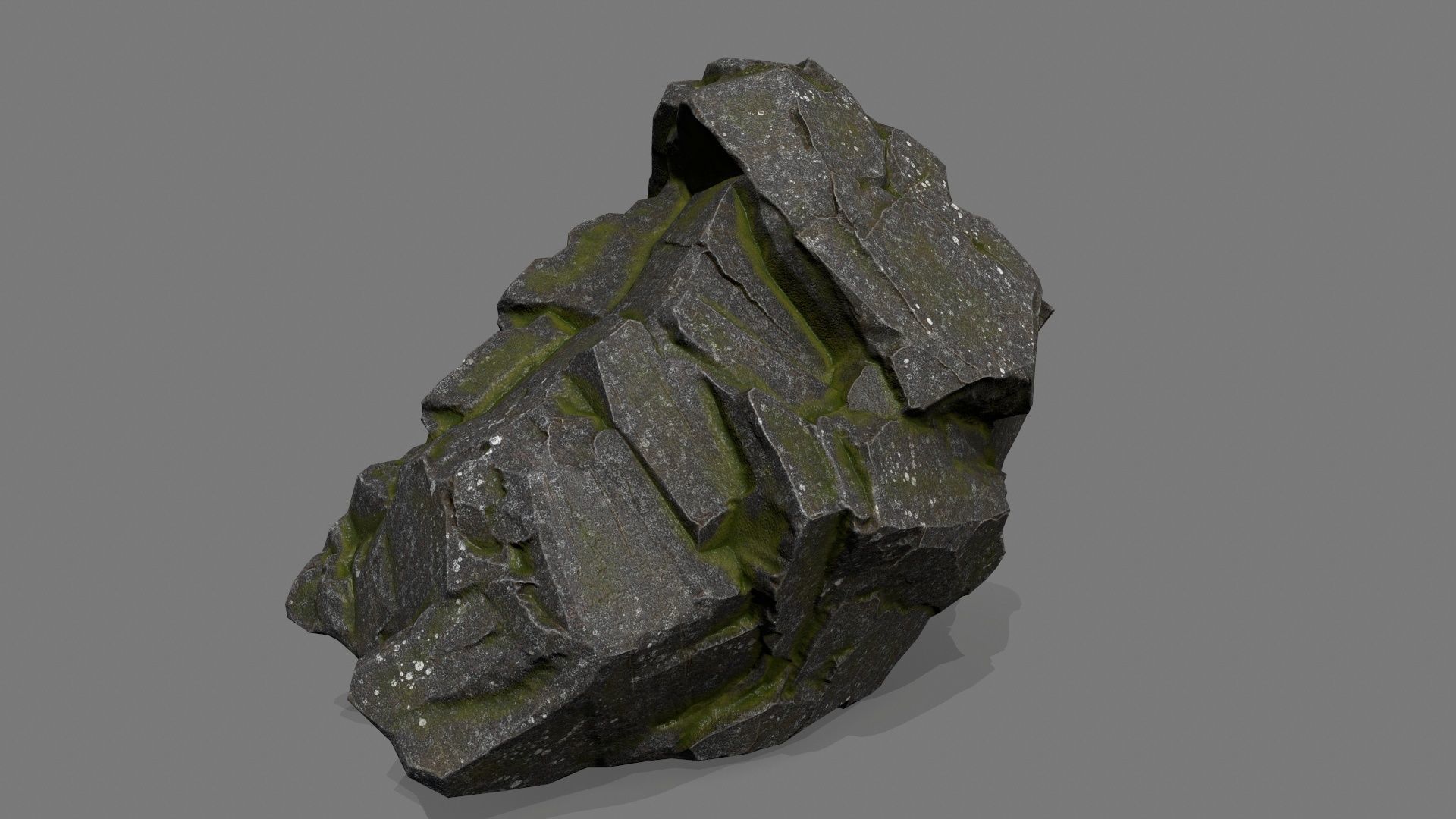 cliff rock set  Low-poly 3D model_11