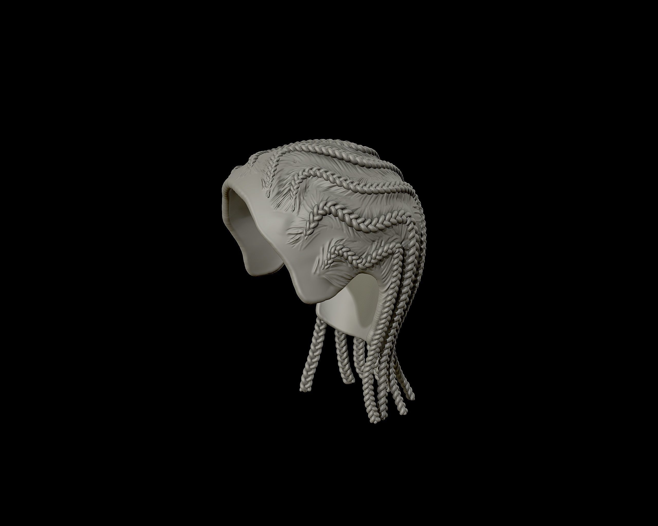 Braid Hairstyle 04 3D print model_11