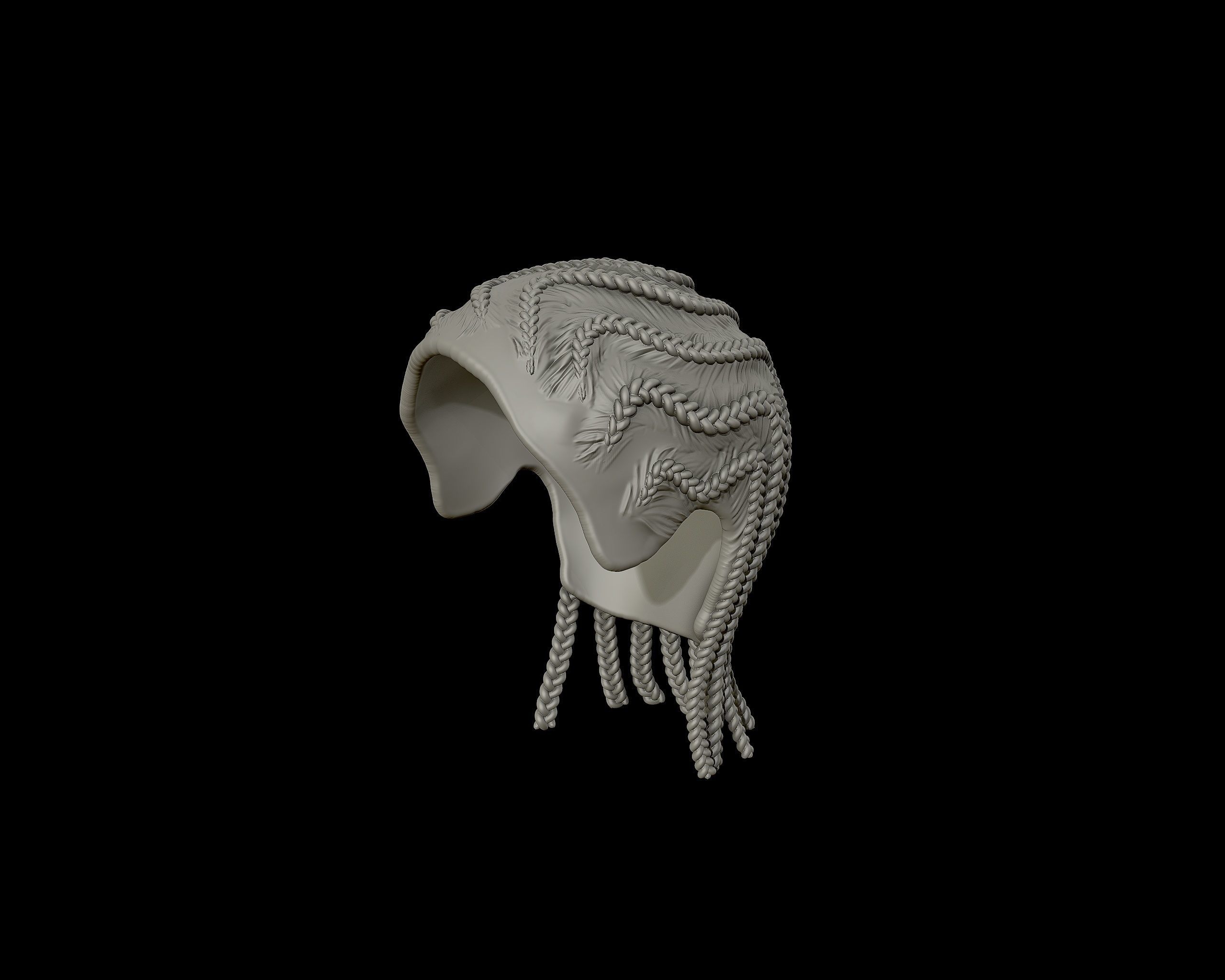 Braid Hairstyle 04 3D print model_10