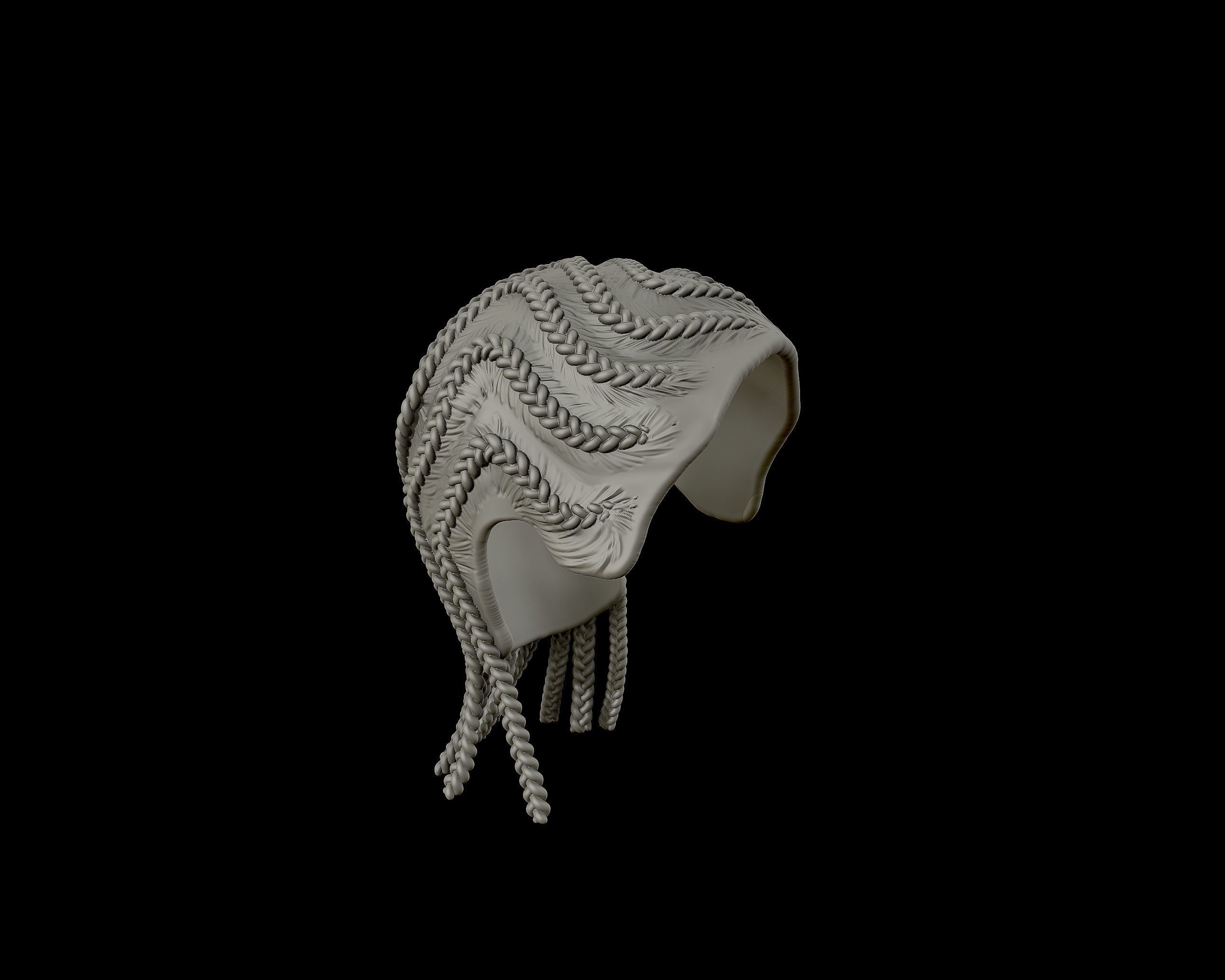 Braid Hairstyle 04 3D print model_19