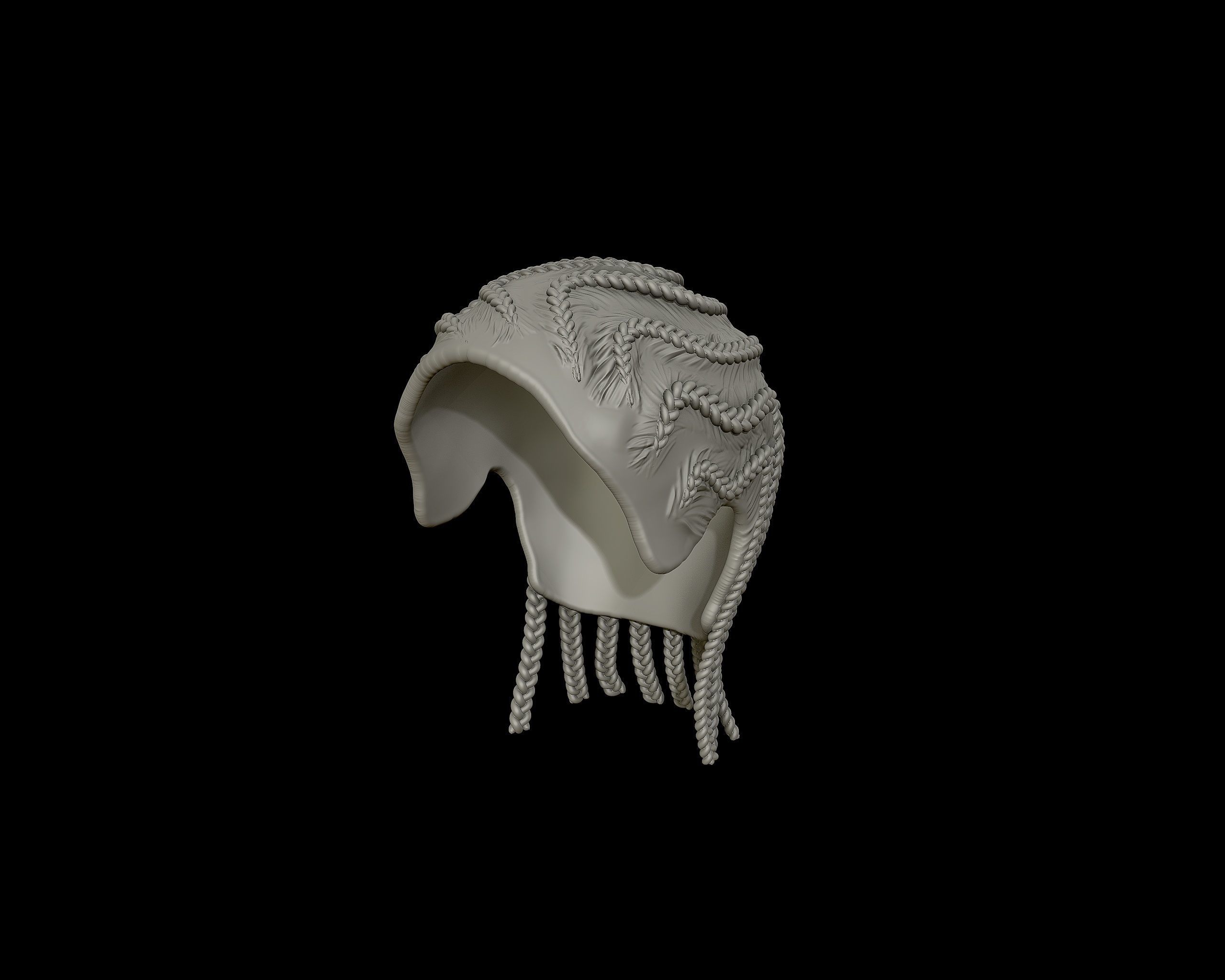 Braid Hairstyle 04 3D print model_9