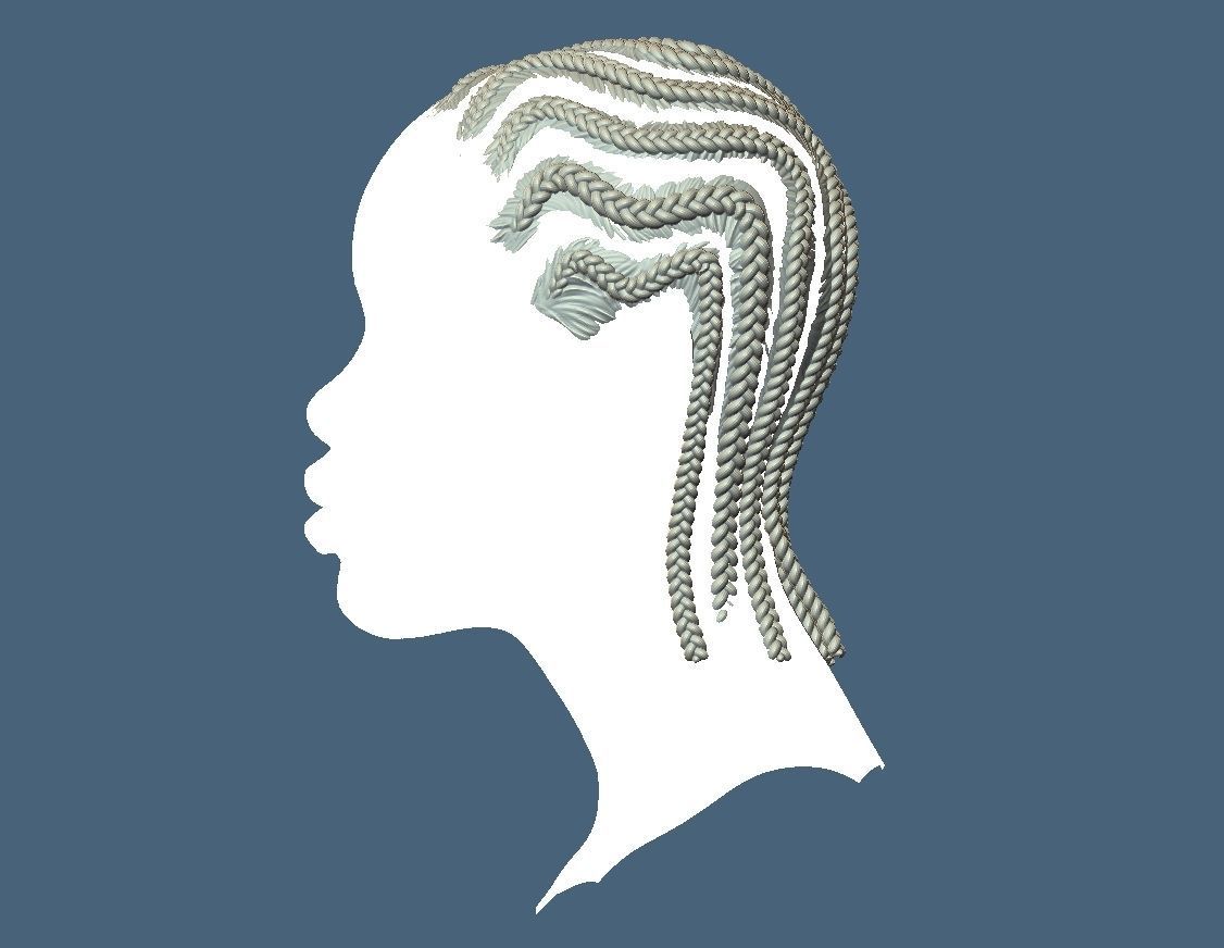 Braid Hairstyle 04 3D print model_3