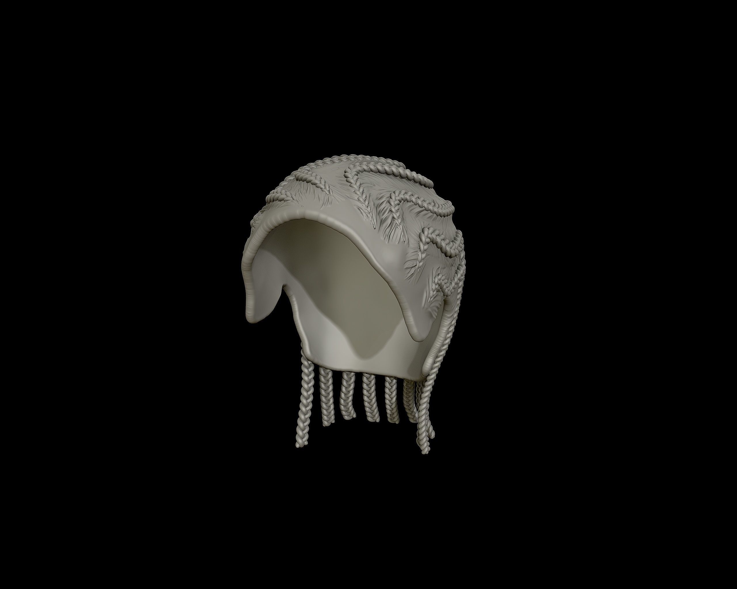 Braid Hairstyle 04 3D print model_8