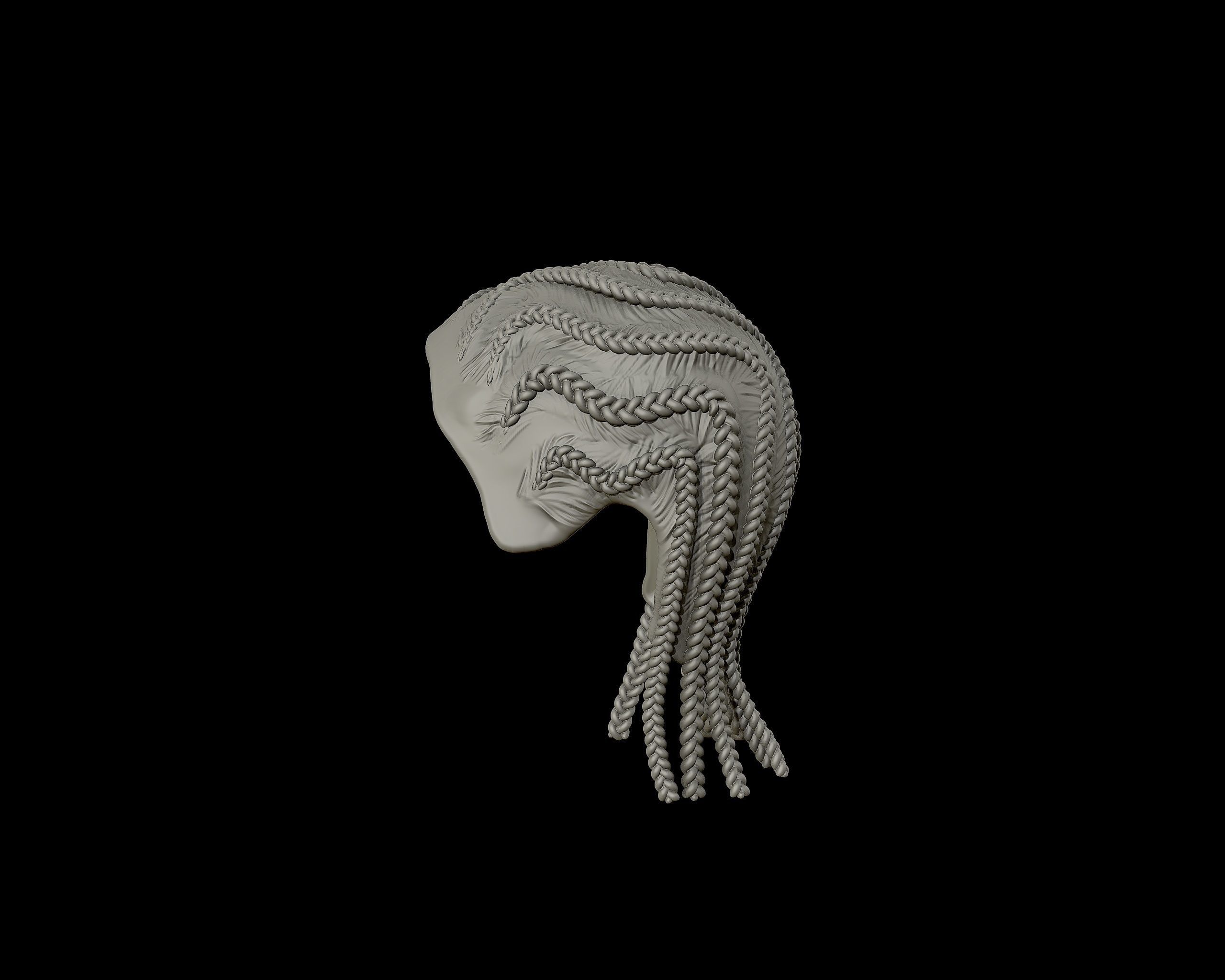 Braid Hairstyle 04 3D print model_12