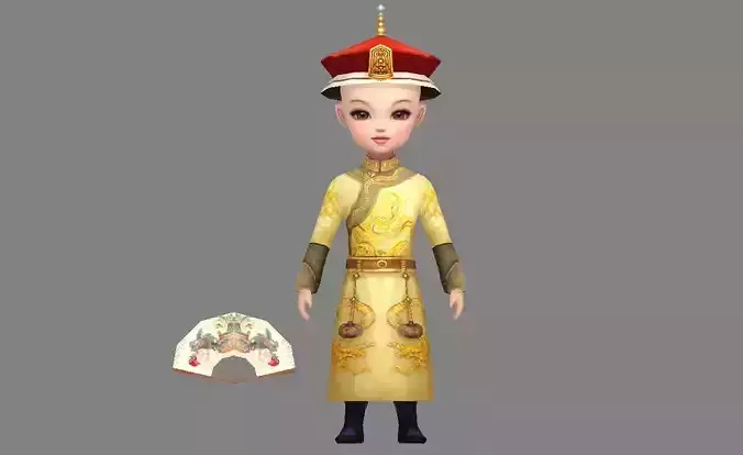Cartoon Little Qing Emperor