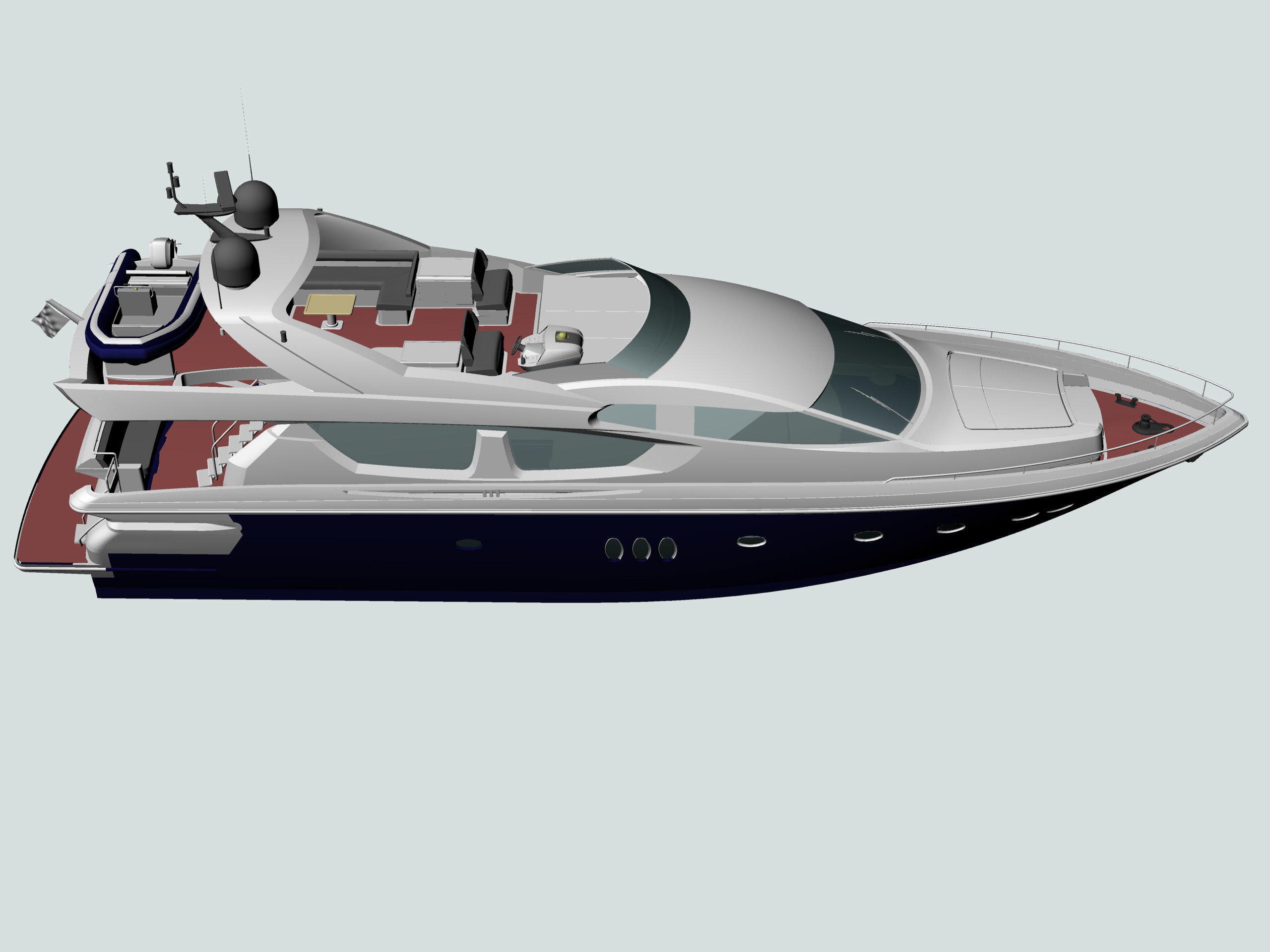 27m Yacht 3D model_1