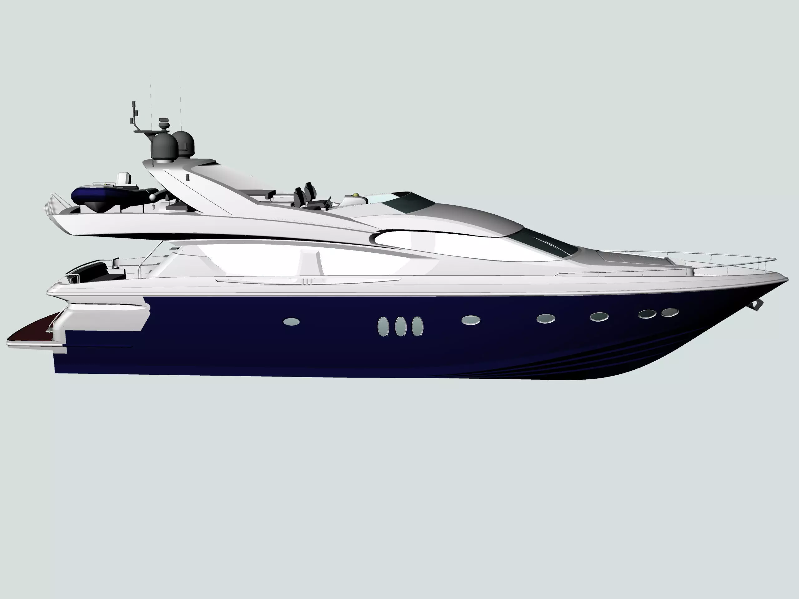 27m Yacht 3D model_0