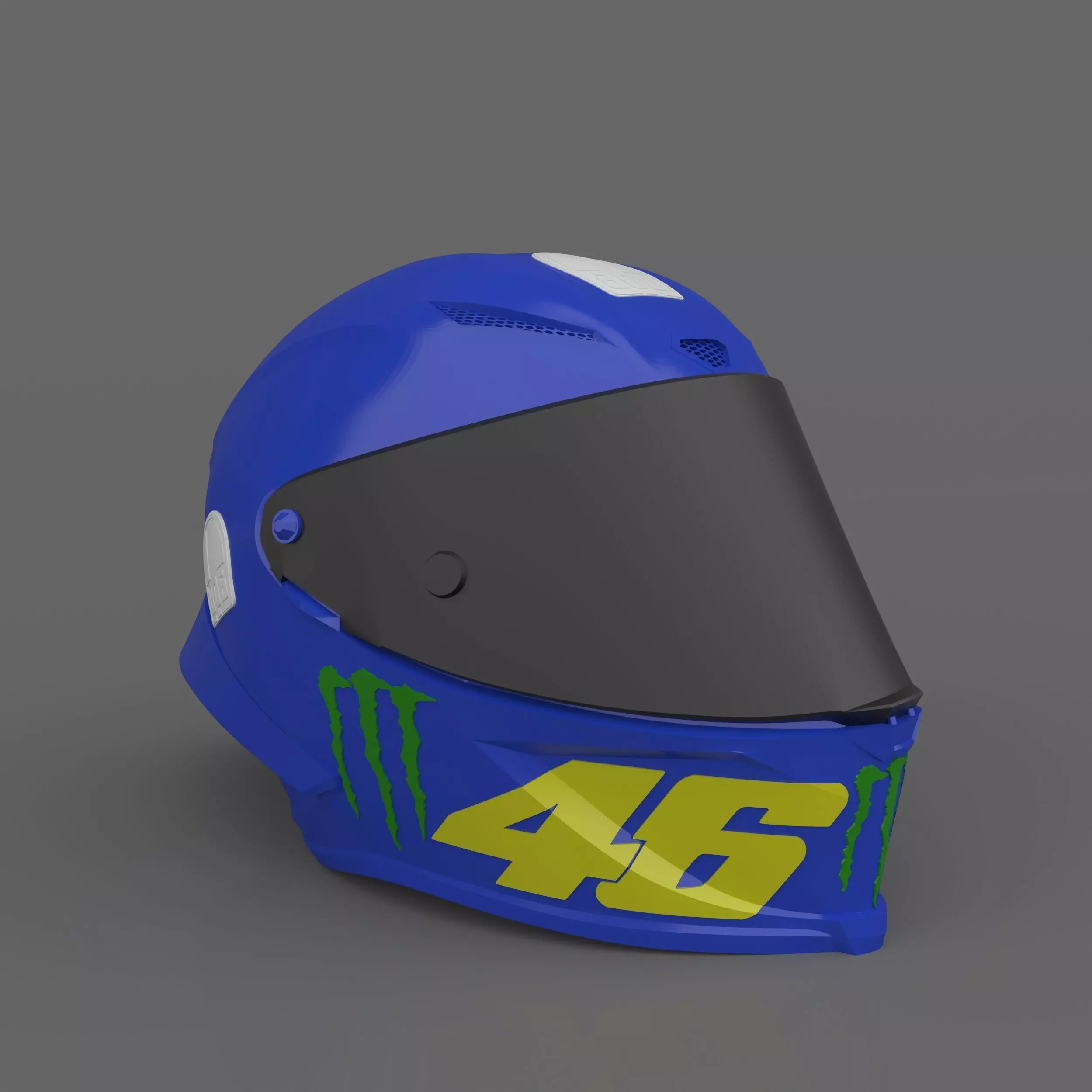 Valentino Rossi Helmet MOTOGP Ready to Print STL File 3D print model_0