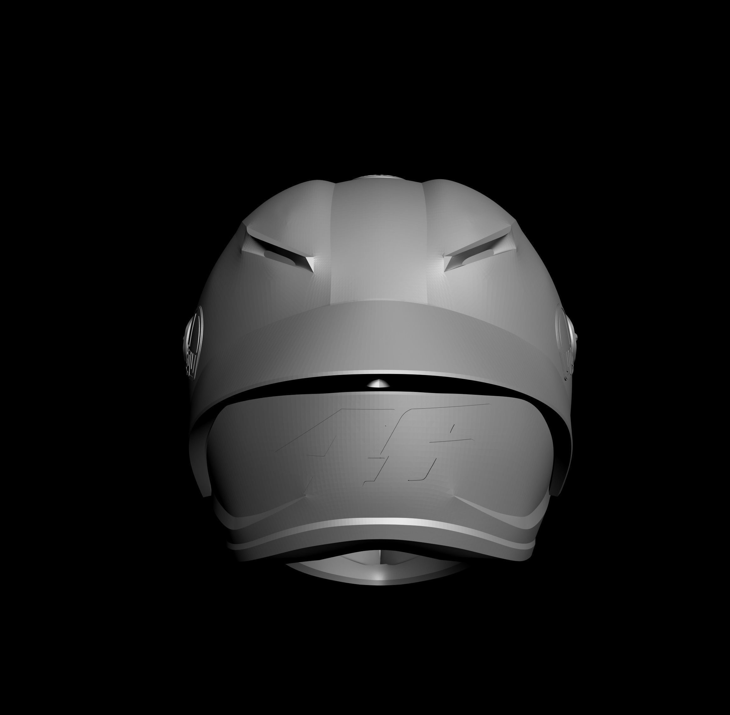 Valentino Rossi Helmet MOTOGP Ready to Print STL File 3D print model_11
