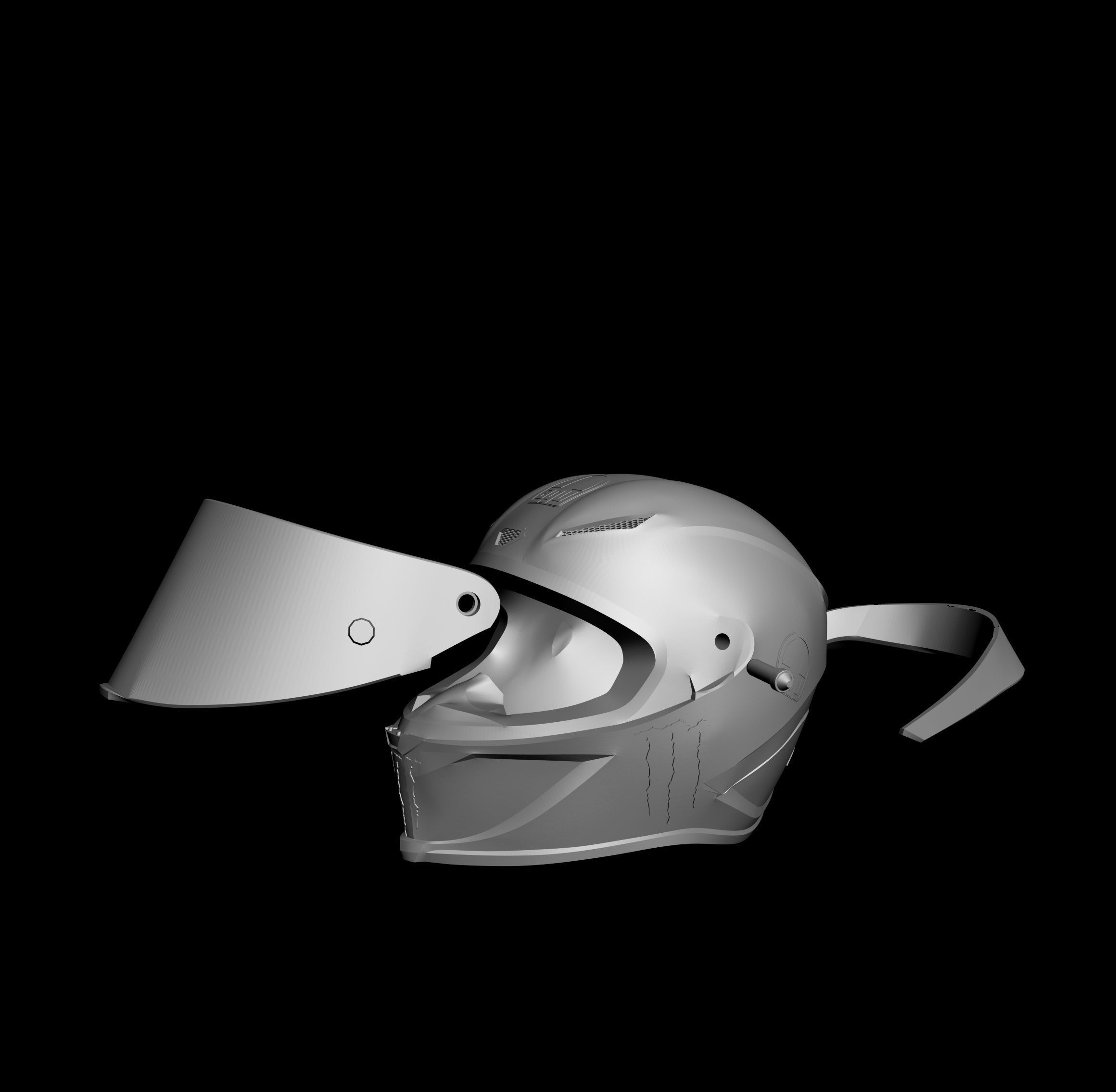 Valentino Rossi Helmet MOTOGP Ready to Print STL File 3D print model_7