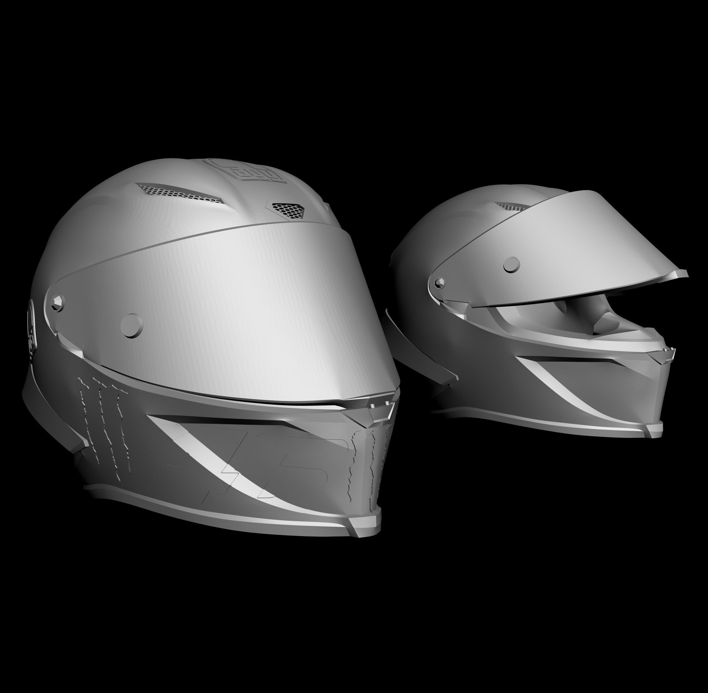 Valentino Rossi Helmet MOTOGP Ready to Print STL File 3D print model_6