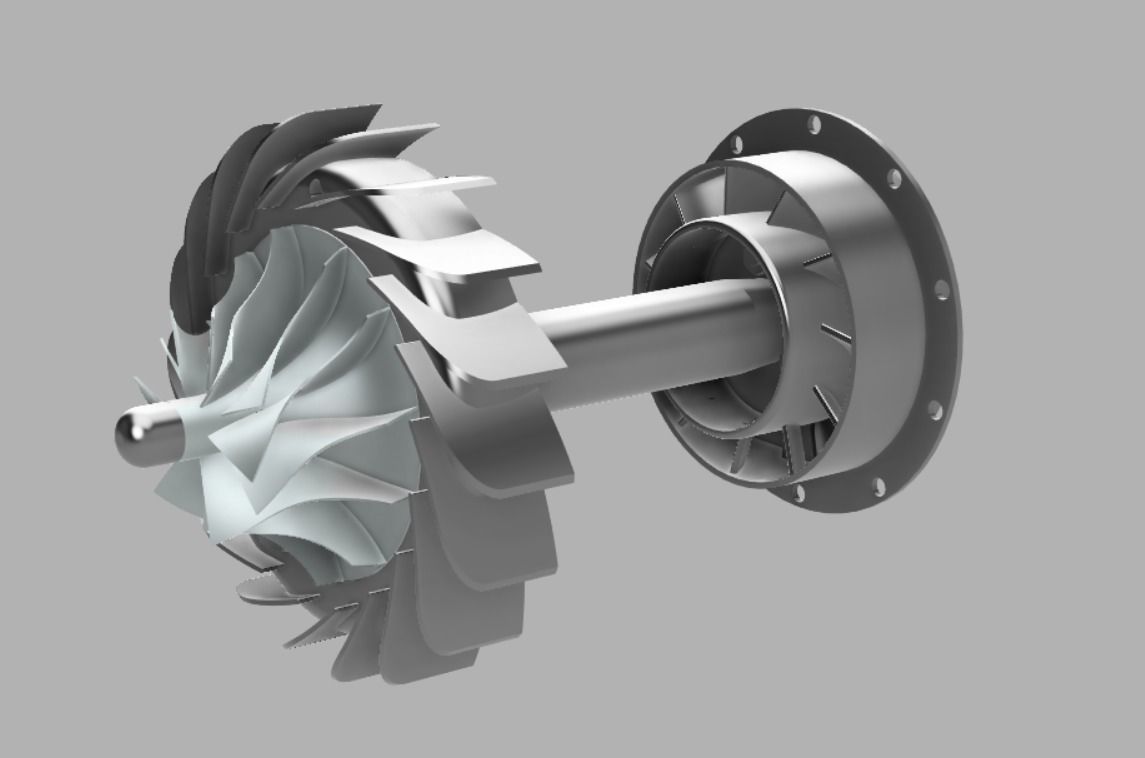 Mini Jet Engine 3D model_19