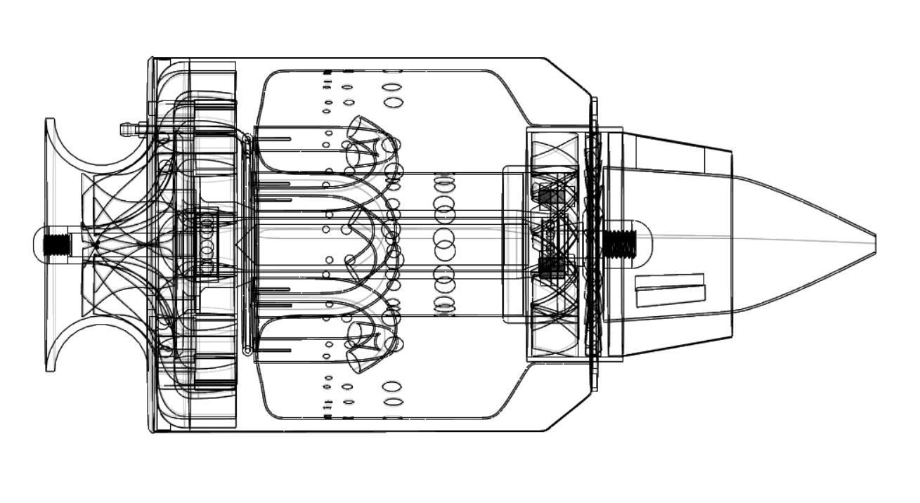 Mini Jet Engine 3D model_9