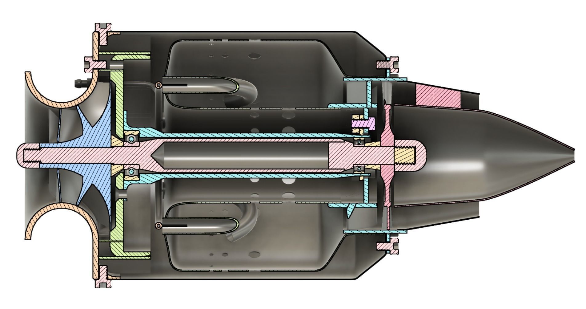 Mini Jet Engine 3D model_2