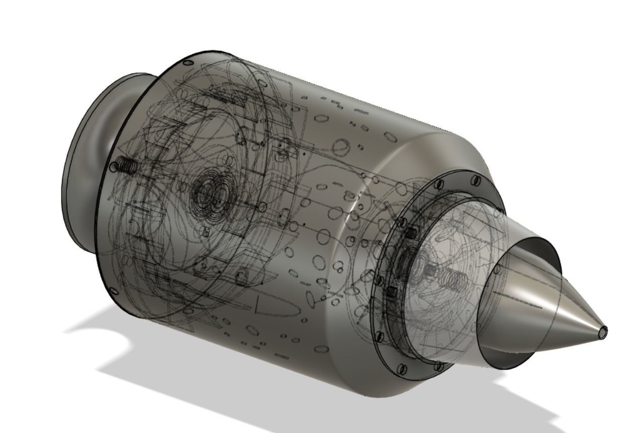 Mini Jet Engine 3D model_4