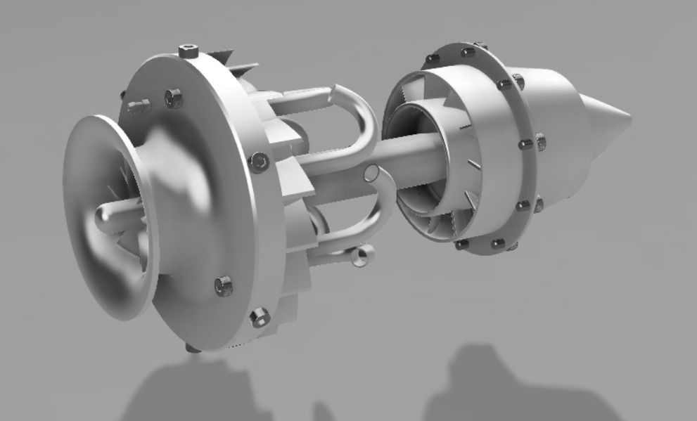 Mini Jet Engine 3D model_17