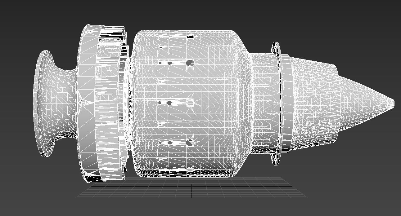 Mini Jet Engine 3D model_23