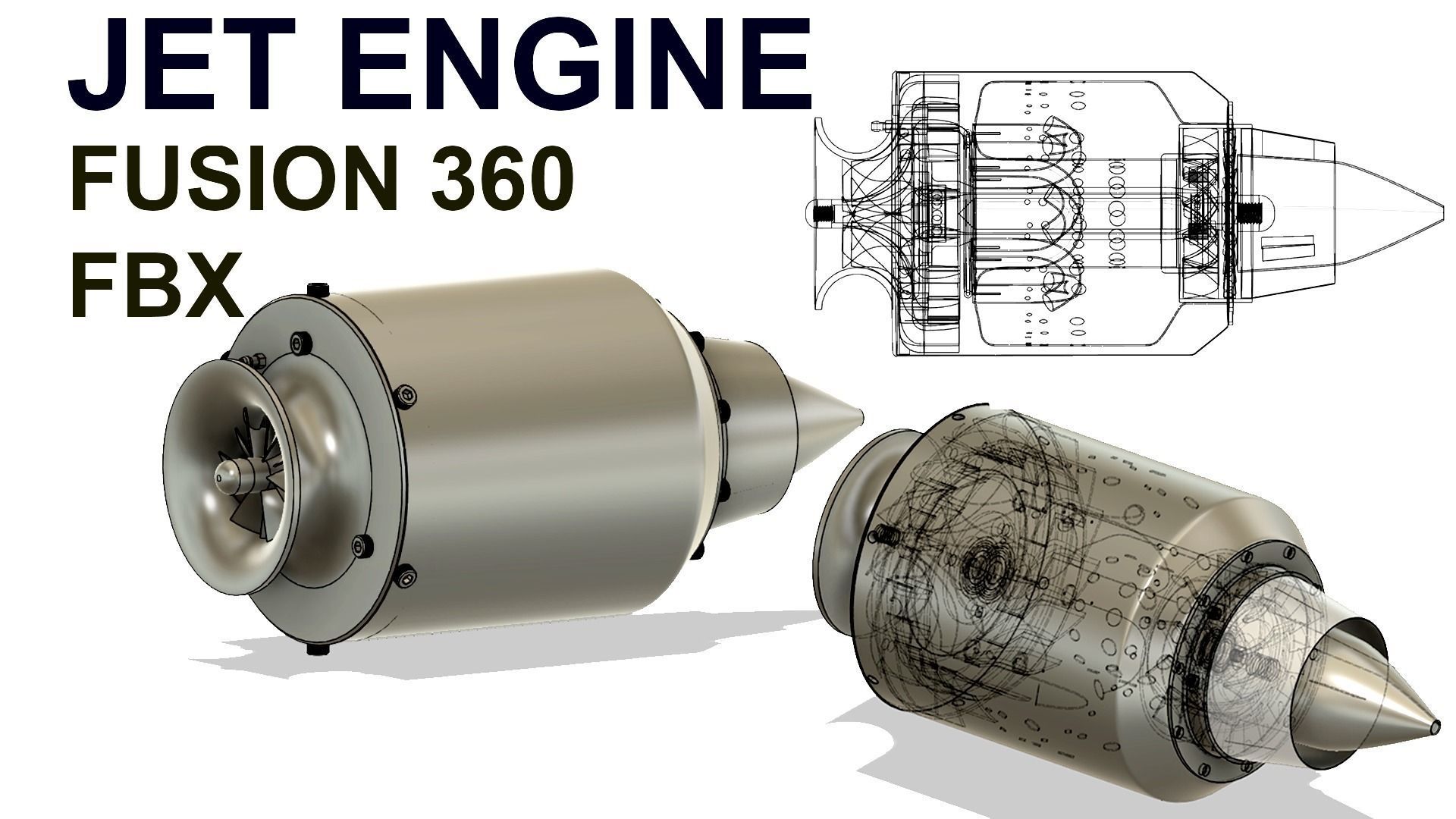 Mini Jet Engine 3D model_0