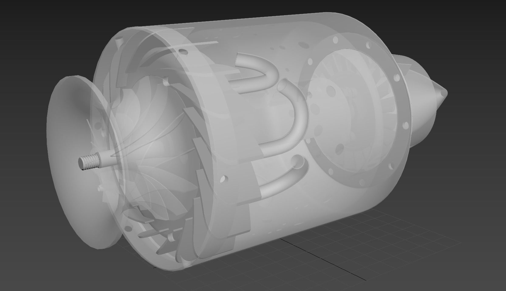 Mini Jet Engine 3D model_22