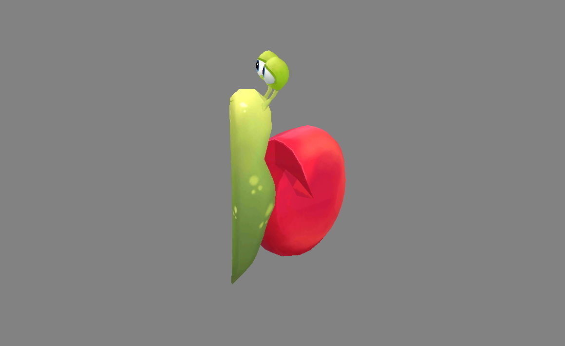 Cartoon snail Low-poly 3D model_2
