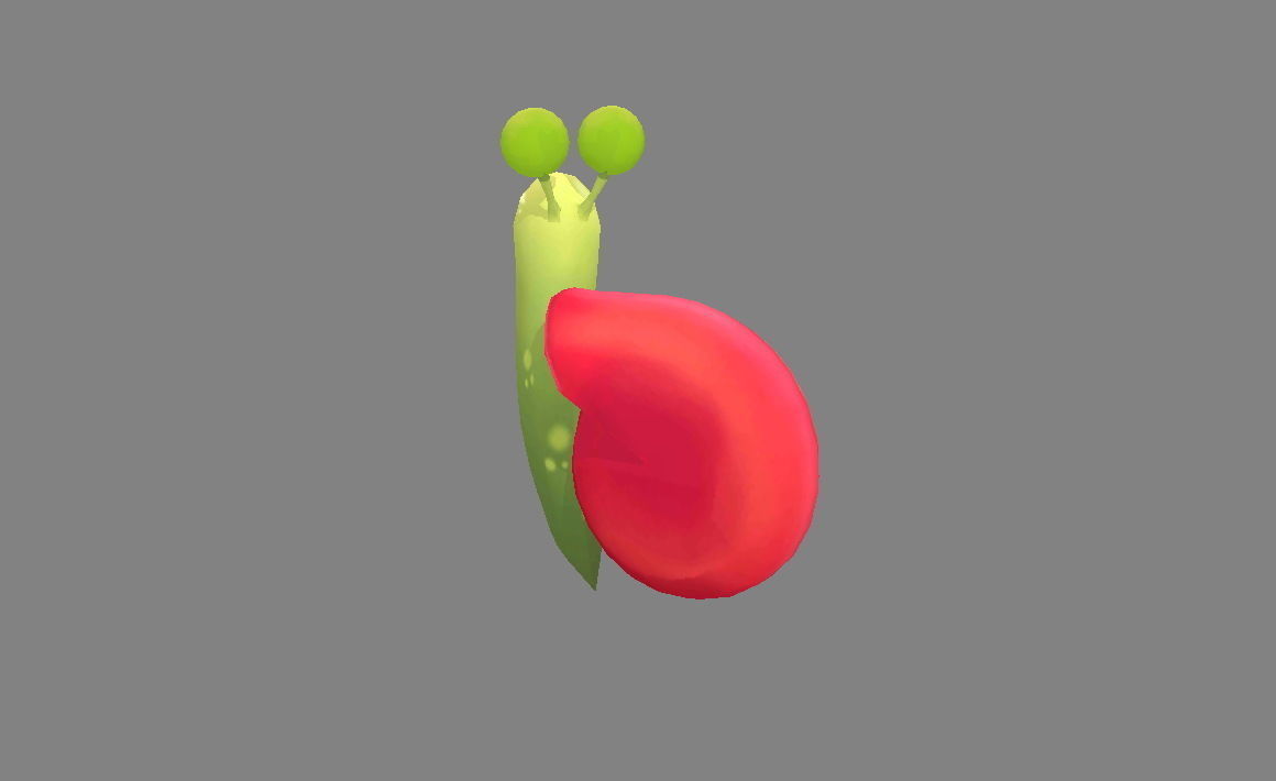 Cartoon snail Low-poly 3D model_1