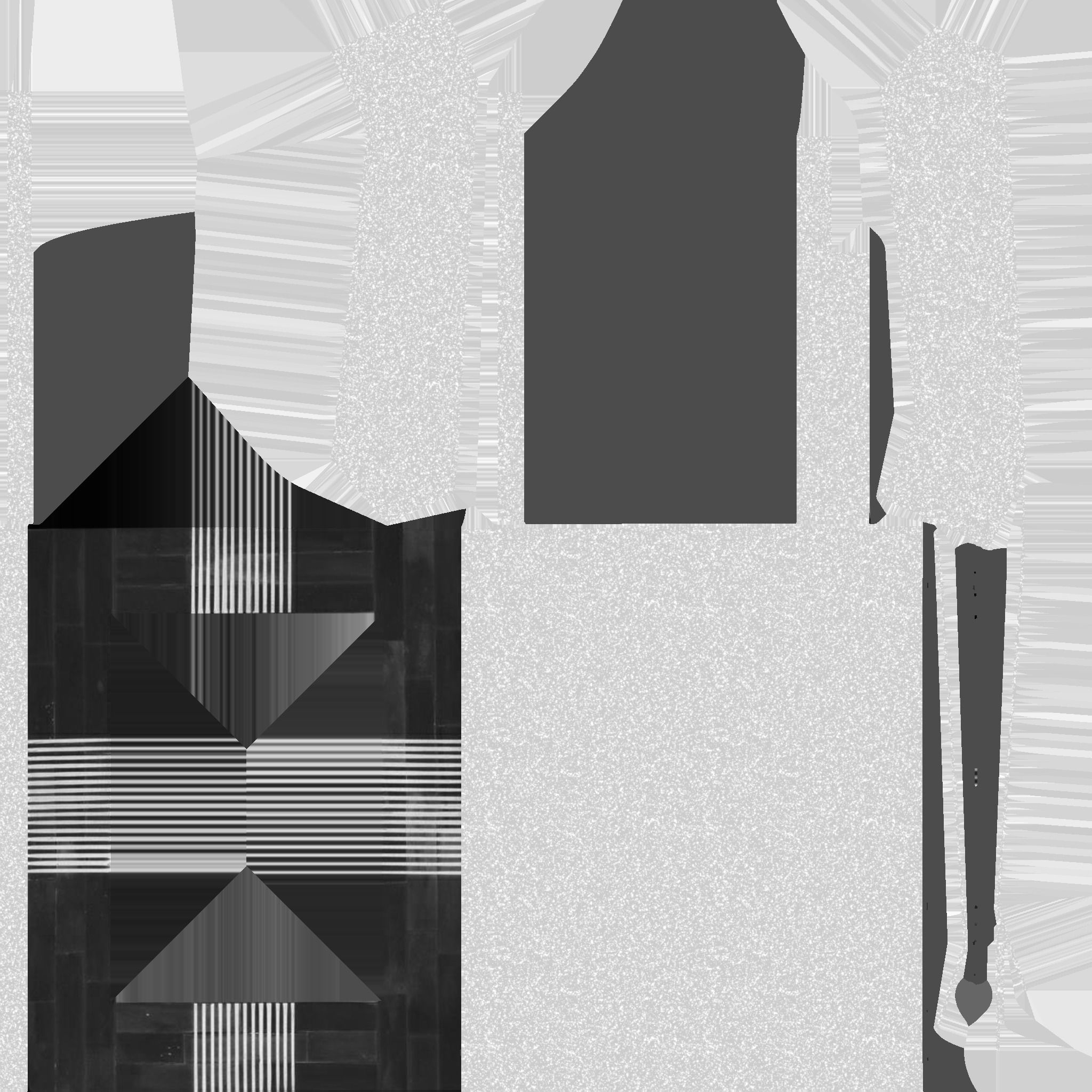 Striped Bone Photo Frame 3D model_9