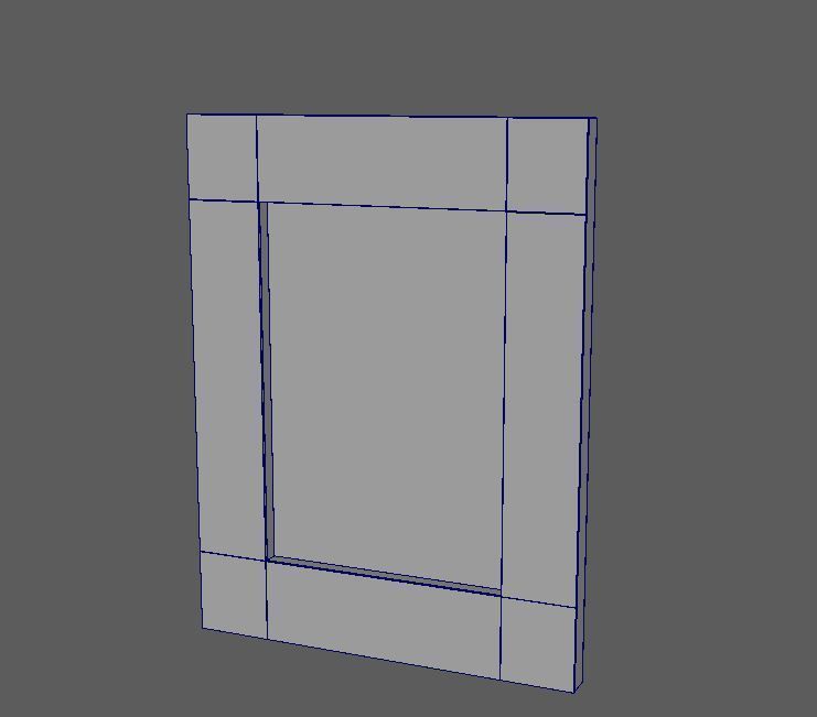 Striped Bone Photo Frame 3D model_3