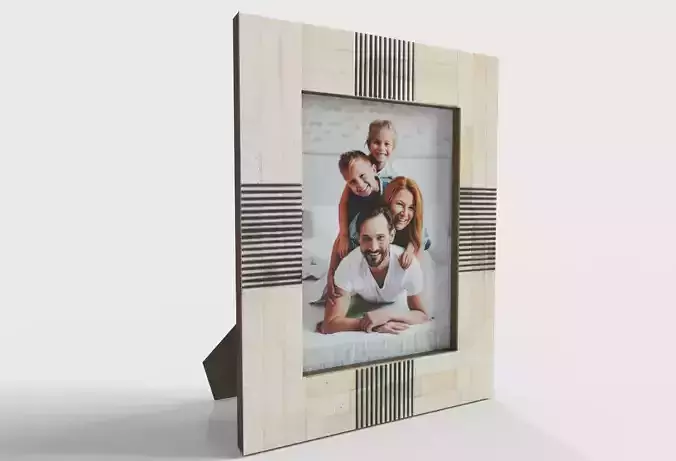 Striped Bone Photo Frame