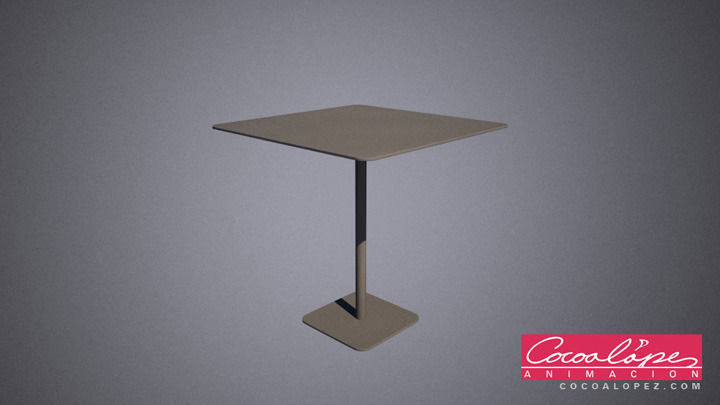Coffee Shop Table 01 3D model