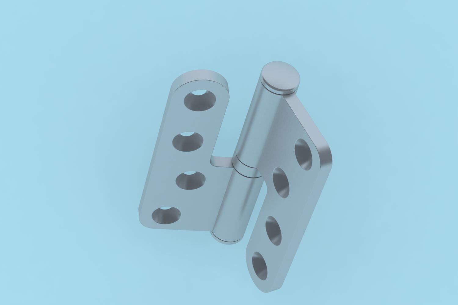 Door Hinge 3D model_2