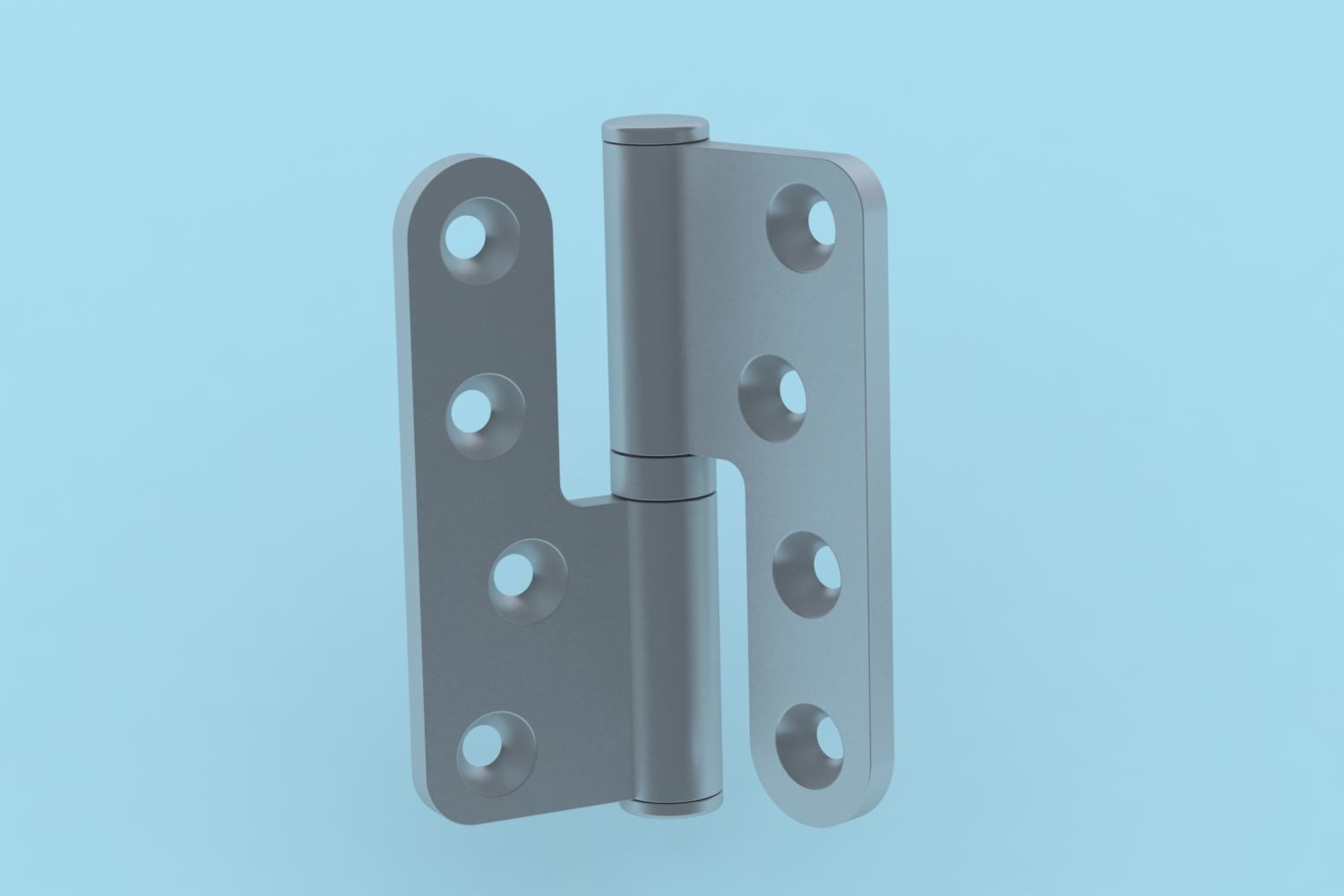 Door Hinge 3D model_4